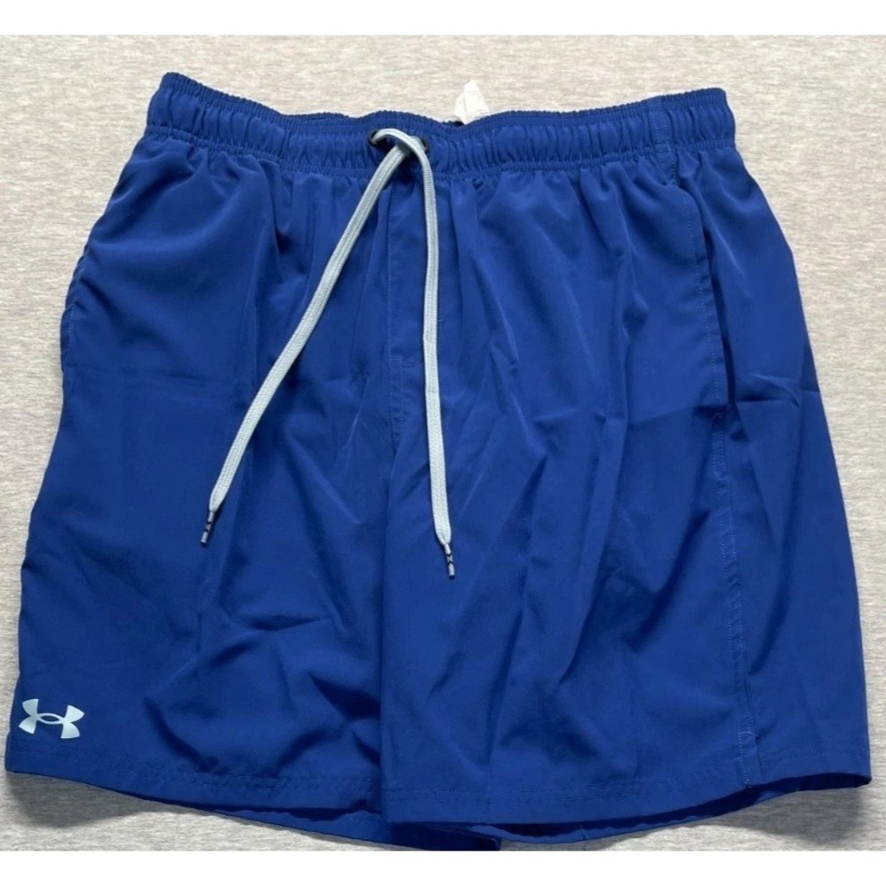 Under Armour Volley Swim Shorts Men Large Royal Blue Sports Quick Dry Drawstring